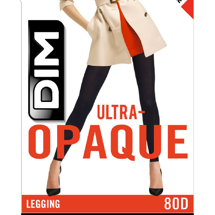 Legging noir opaque velouté 80D Madame so Daily, , DIM