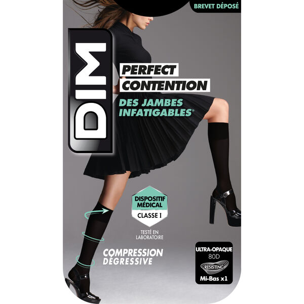 Collant Ultra-Opaque Noir pour femme Perfect Contention 80D