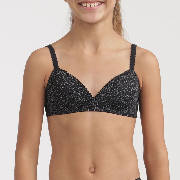 Black triangle bra for girls - DIM TOUCH, , DIM