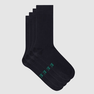 Pack of  2 pairs of men's socks lyocell Navy Green by Dim, , DIM