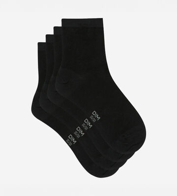 Комплект из 2 пар коротких женских носков черного цвета, , DIM
