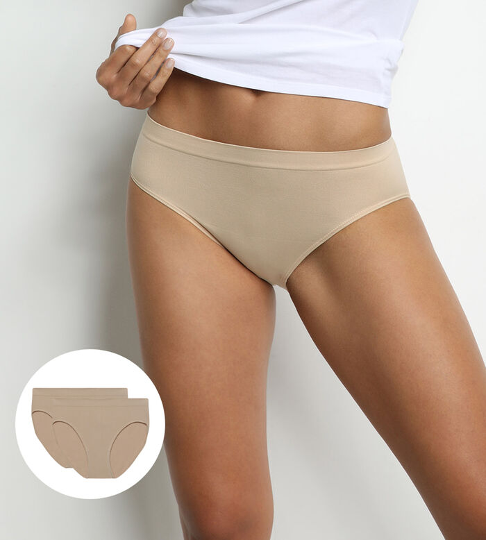 Ladies Plain Underwear High Waist Seamless Stretch Boxer Shorts