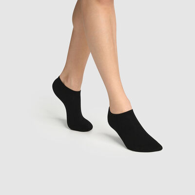 Набор 2шт. черные короткие женские носки из лиоцелла Green by Dim, , DIM