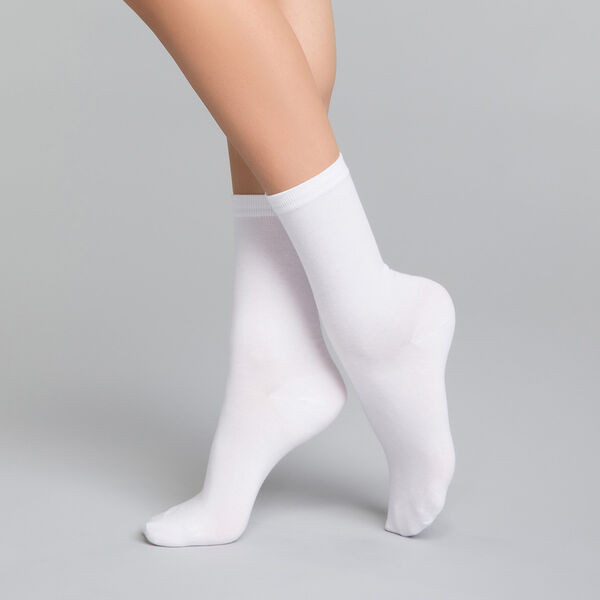 Women's white socks in cotton - Dim Basic Coton | DIM