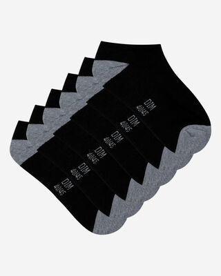 Комплект из 3 пар коротких мужских спортивных носков EcoDIM черного цвета из микрофибры, , DIM