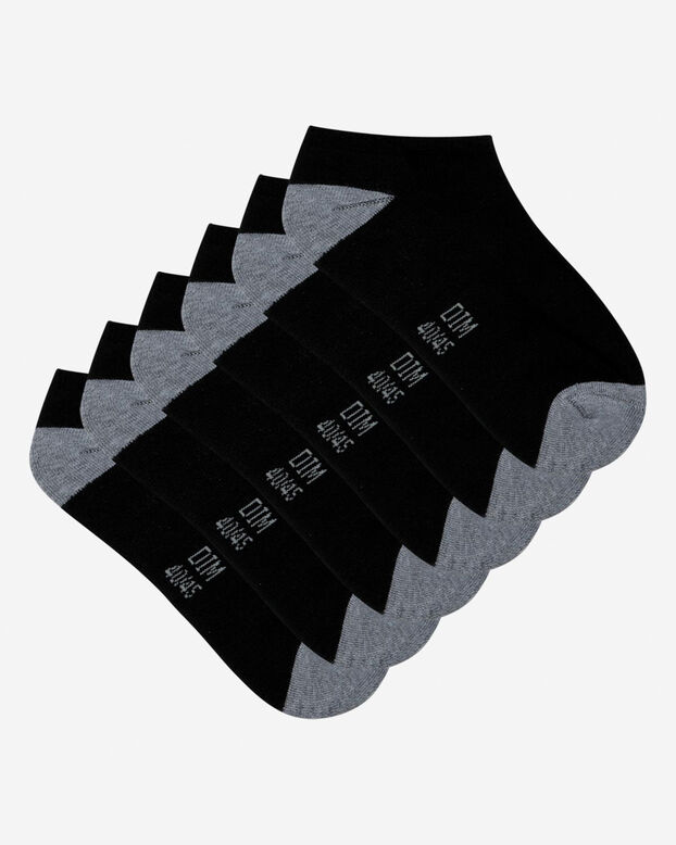 3er-Pack schwarz/graue Herren-Sneakersocken - EcoDIM, , DIM