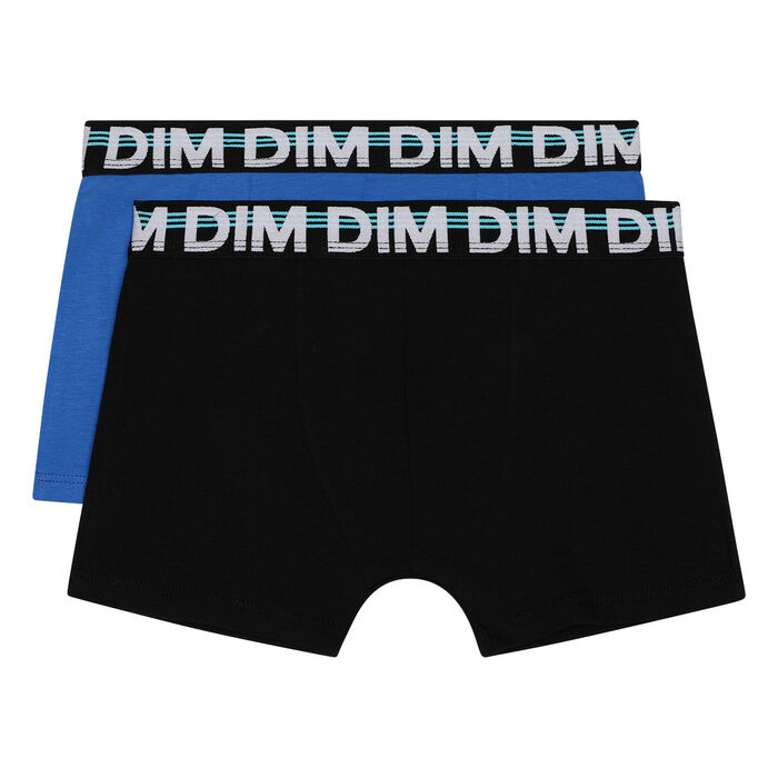 Pack of 3 blue and black trunks Dim Boy, , DIM