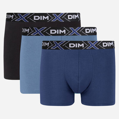 3er-Pack schwarz/blaue Boxershorts aus Stretch-Baumwolle mit Wärmeregulierung - X-Temp, , DIM