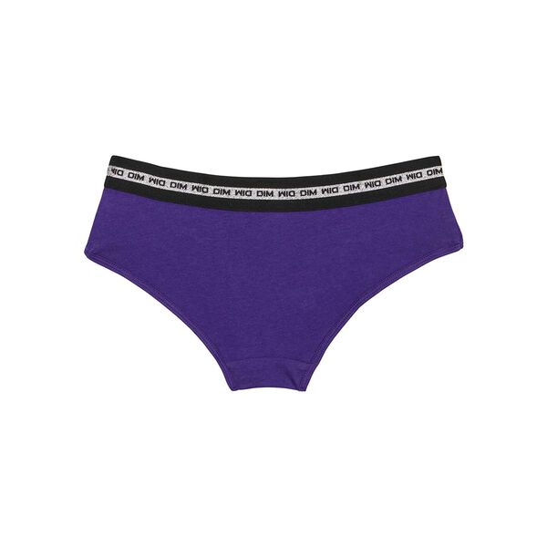 Girls' Purple Dim Sport stretch silver-print cotton boxer shorts
