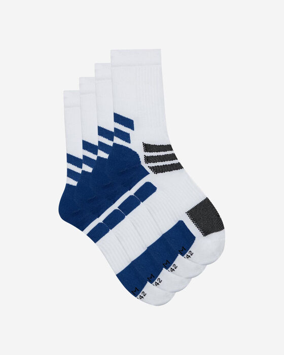 Pack of 2 pairs of men's medium impact socks White Dim Sport, , DIM