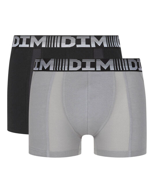3D Flex Air Pack of 2 men's black-pearl grey anti-perspirant boxers