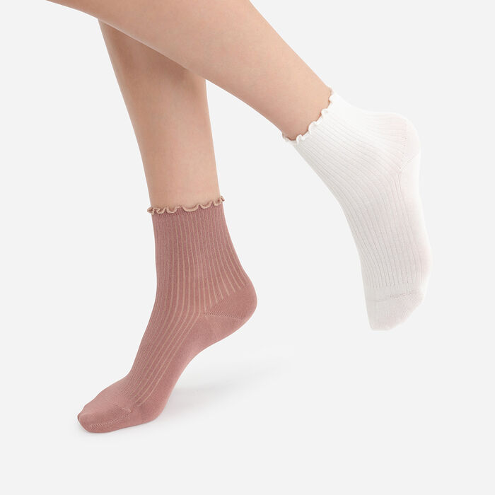 Набор из 2-х пар женских носков с рюшами Ivory Rose Dim Modal, , DIM