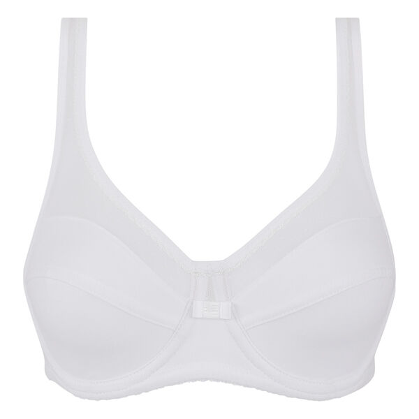 Generous Organic Cotton Dim underwire push-up bra in white
