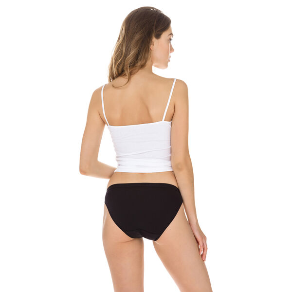 Pack of 2 pairs of Pur Coton high rise bikini knickers in black