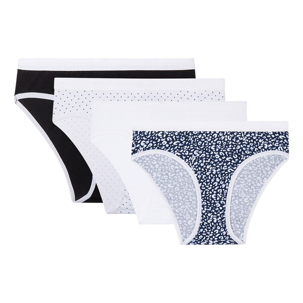 Young Girl 3pack Fish Scales Contrast Binding Brief