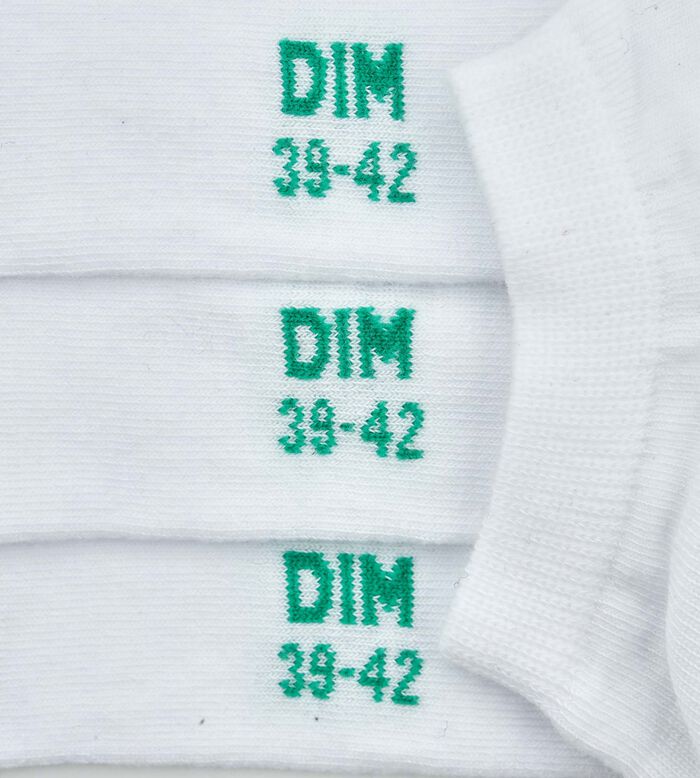 2er-Pack kurze weiße Herrensocken aus Bio-Baumwolle - DIM Good, , DIM