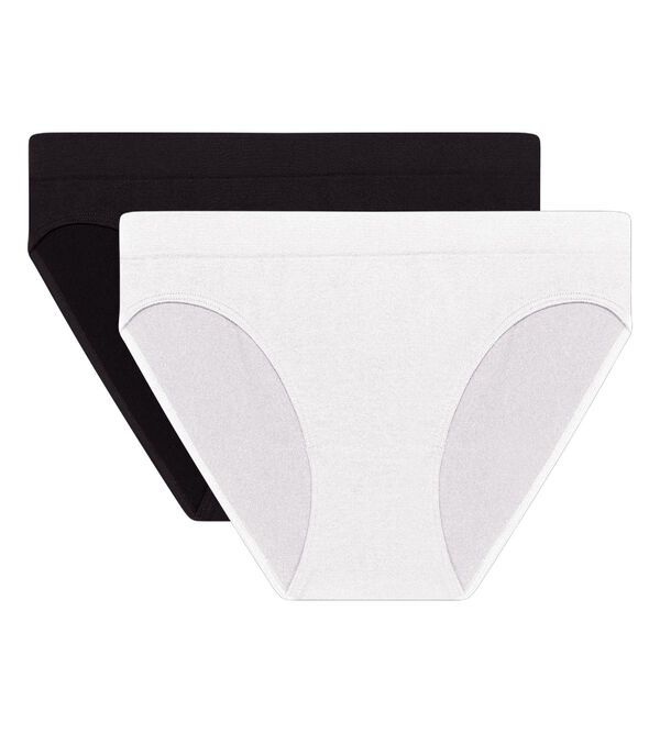 DIM POCKETS COTON STRETCH X5 Black / Beige - Free delivery  Spartoo NET !  - Underwear Knickers/panties Women USD/$22.00