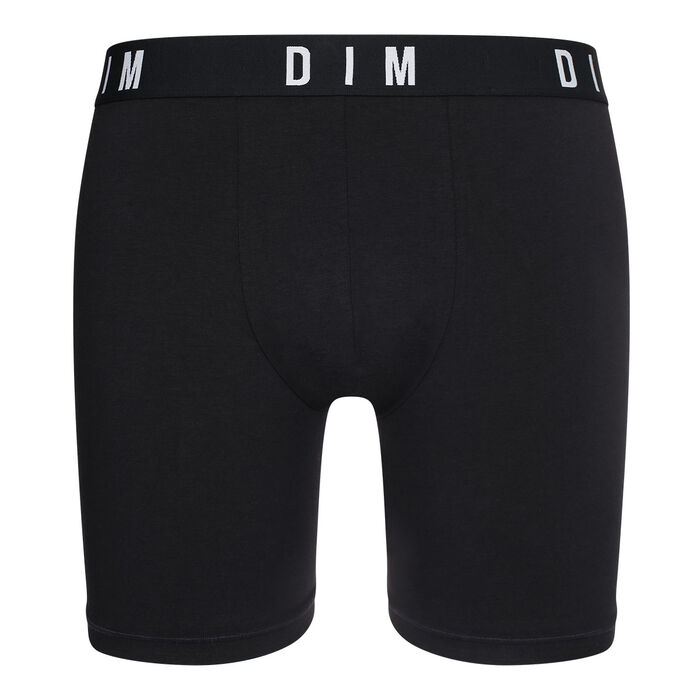 Dim Originals modal cotton long trunks in black with black waistband, , DIM