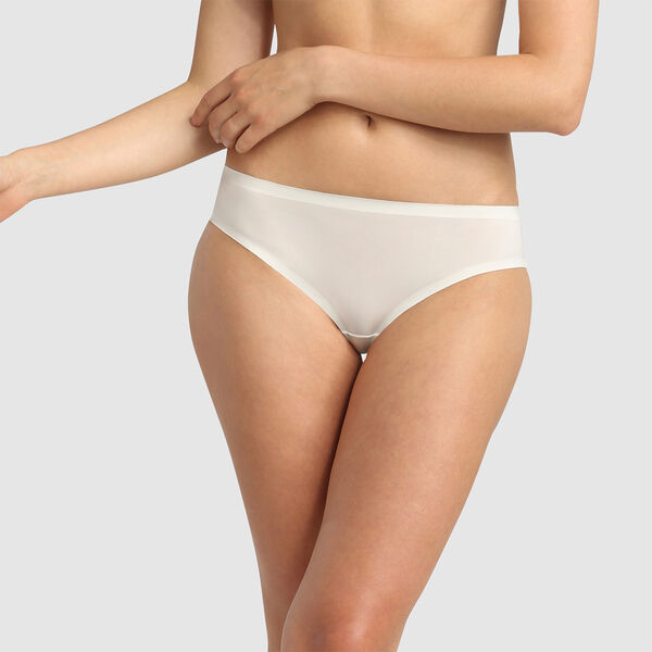 EcoDIM tummy-flattening high rise bikini knickers in pearl