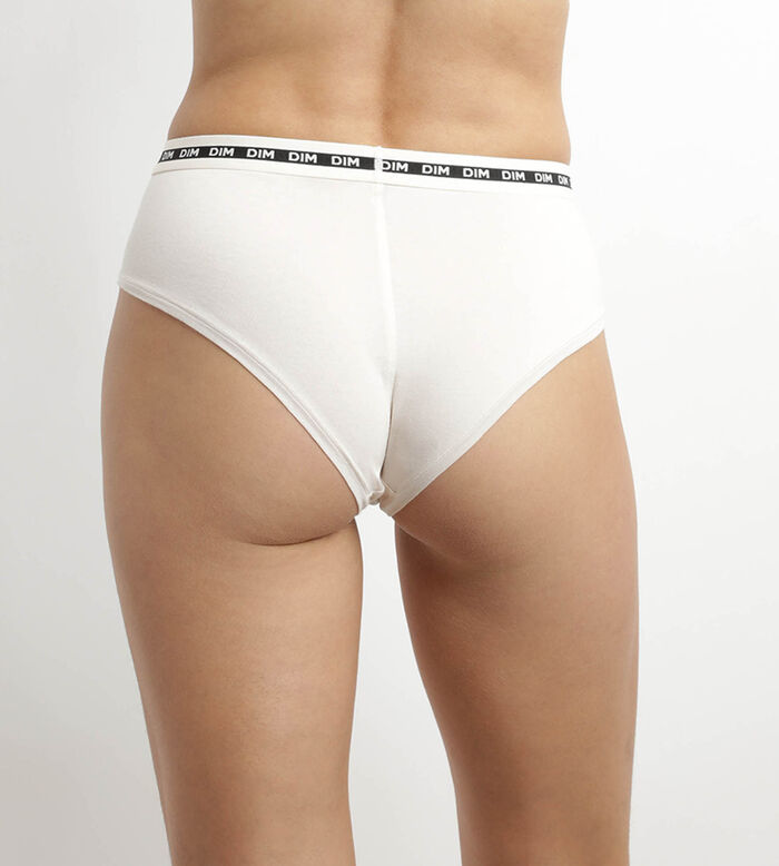 Women's Beige modal cotton shorty with contrasting waistband Dim Icon Essentiel, , DIM