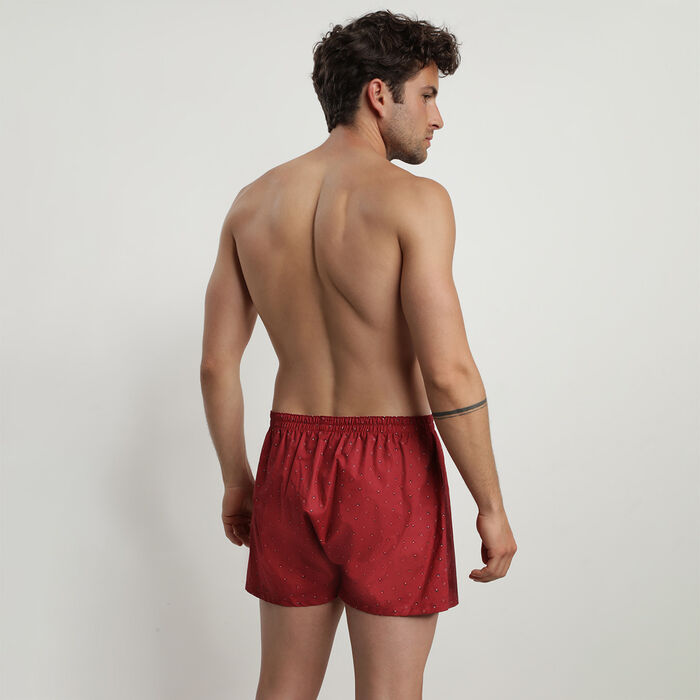 Dim Collection Men's cotton triangles boxer shorts Red, , DIM