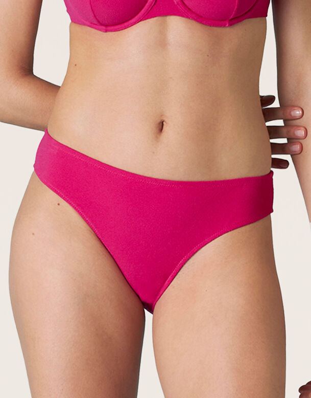 Fuchsia midi bikini bottom, , DIM