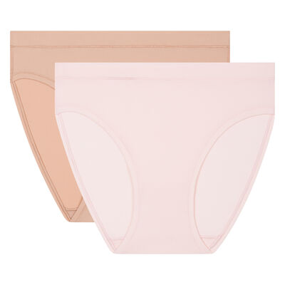 2 pack women's briefs in Nude Pink and Beige Body Move, , DIM