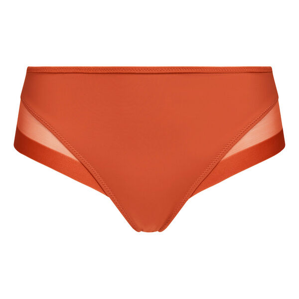 Women's knickers in microfibre and tulle colour Terracotta Generous Dim