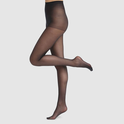 Green by Dim semi-opaque black tights 100% recycled thread 25D, , DIM