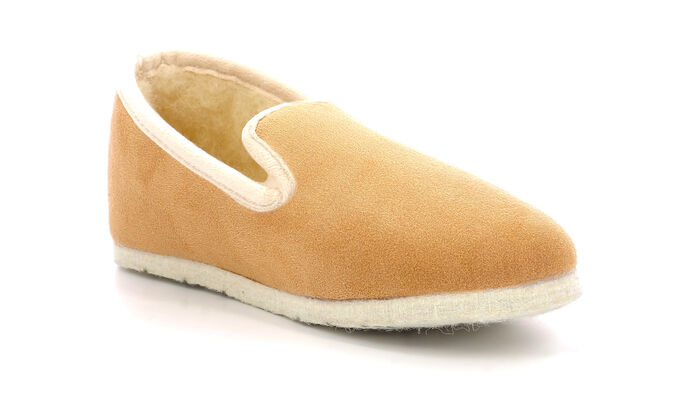 Ultra-soft beige and off-white slippers, , DIM