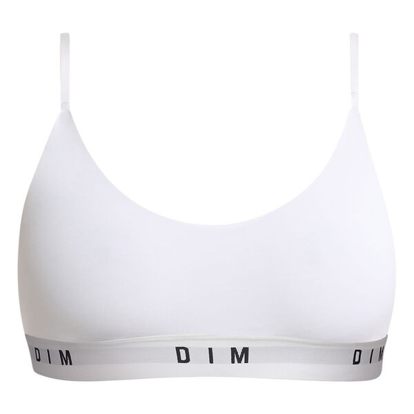 Dim Originals white non-wired bra in modal and cotton