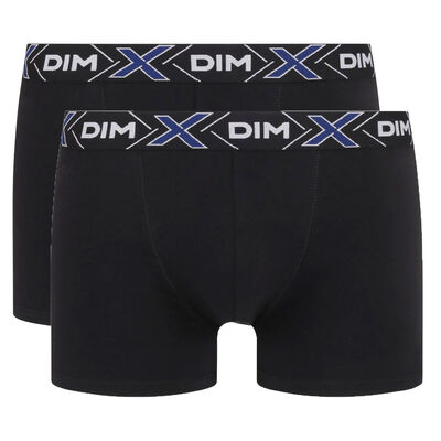 2er-Pack schwarze Boxershorts aus Stretch-Baumwolle - X-Temp, , DIM