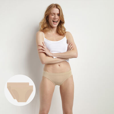 Pack of 2 New Skin Microfibre Panties for Women, , DIM