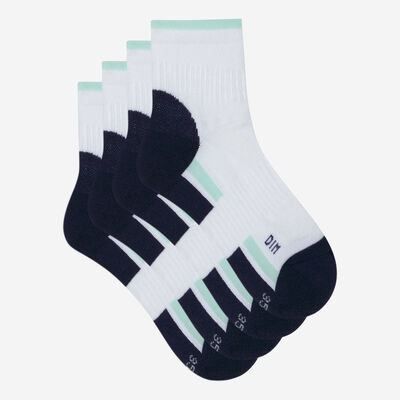 2er-Pack Damen-Socken mit mittlerer Wirkung Weiß Dim Sport, , DIM