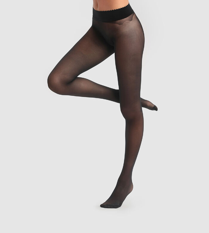  Music Legs Women's Opaque Checkered Pantyhose Black