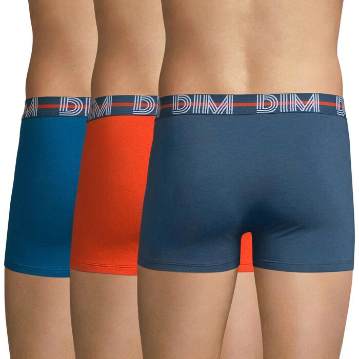 Lot de 3 boxers bleu, orange et gris bleu - Dim Powerful, , DIM
