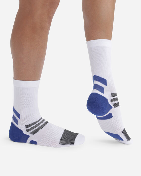Pack of 2 pairs of men's medium impact socks White Dim Sport, , DIM