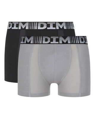 2er-Pack schwarze/perlgraue Anti-Transpirant-Boxershorts - 3D Flex Air, , DIM