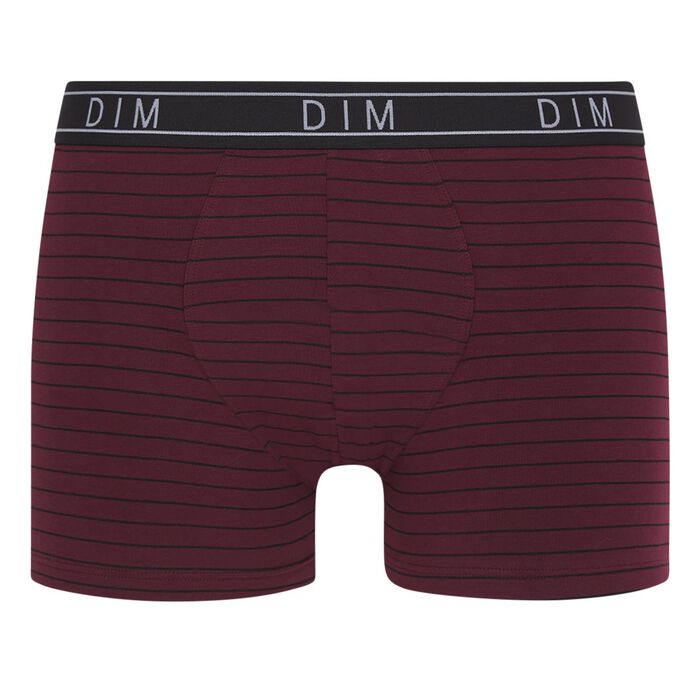 Dim Fancy men's stretch cotton ruby-striped boxers, , DIM