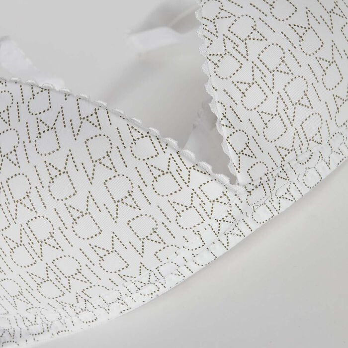 Soutien-gorge triangle imprimé logo blanc DIM Touch Girl, , DIM