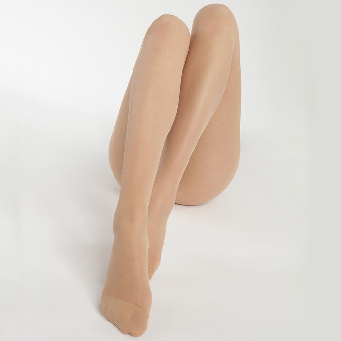 Women's Light Beige Ultra Resist skin colour sheer tights made of reinforced Lycra, , DIM