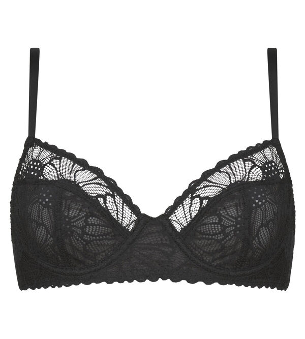 Push-up bra in tulle and lace Black DIM Fleur