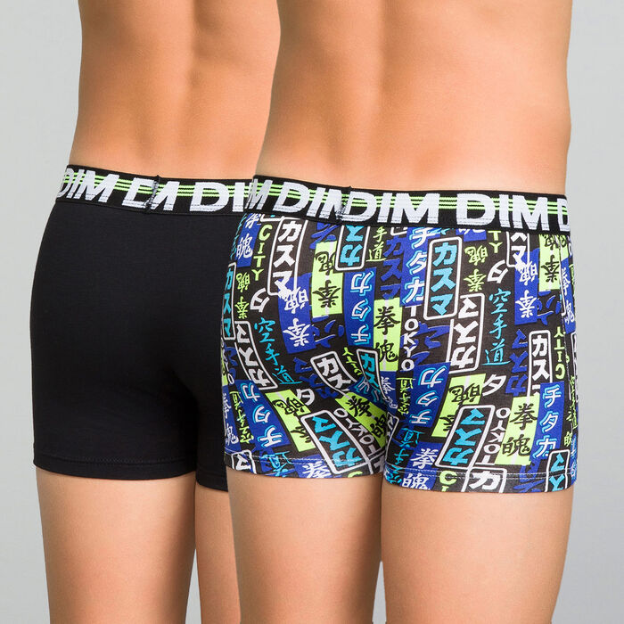 2 pack black and japanese patterns trunks - Eco Dim, , DIM