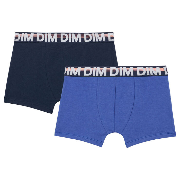 Pack de 2 calzoncillos azules para niños Dim Boy, , DIM