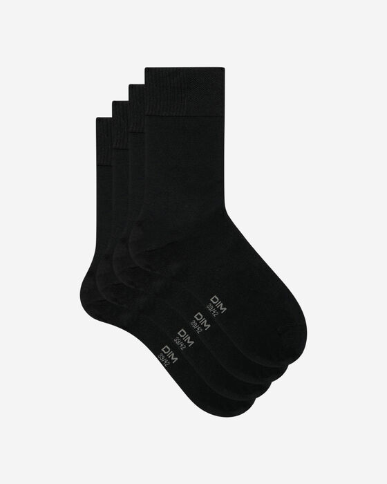 2-pack black men's socks - Bambou, , DIM