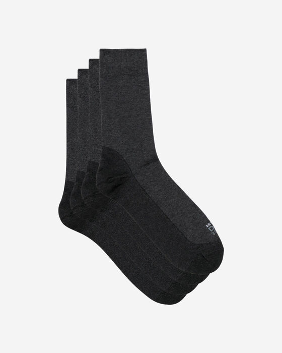 Pack of 2 pairs of men's socks Anthracite Heather Ultra Resist, , DIM