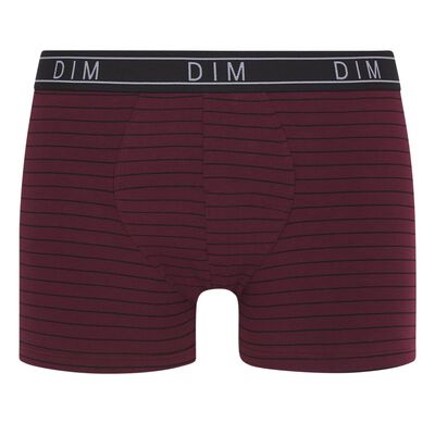 Dim Fancy men's stretch cotton ruby-striped boxers, , DIM