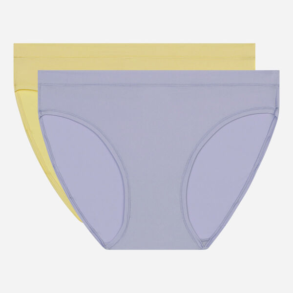 Pack of 2 second-skin cotton and nylon briefs Blue Yellow Oh My Dim's