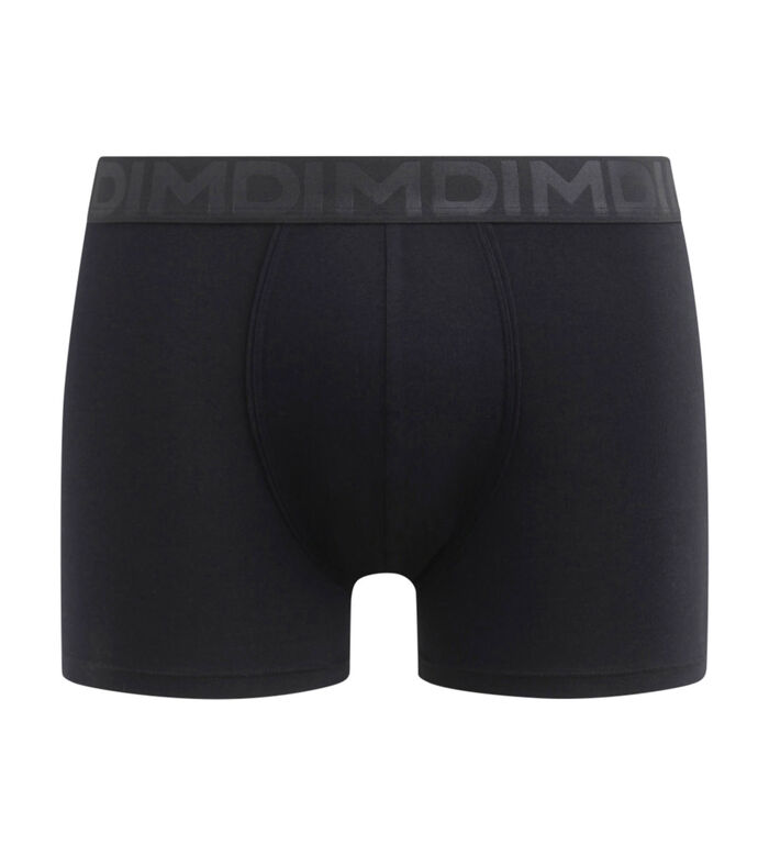 Men's modal cotton boxer briefs and visible stitching in Black Dim Classic, , DIM