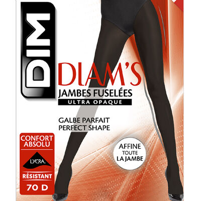 Collant noir Diam's Jambes Fuselées ultra-opaque 70D, , DIM